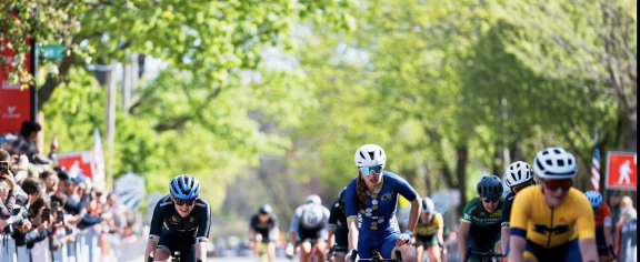 Elanor Finlayson at the Collegiate National Road Cycling Race in Madison, Wisconsin.